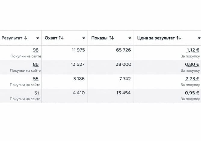 Кейс Facebook Ads: продажа автохимии для детейлинг-центров — покупки на сайте и цена за результат